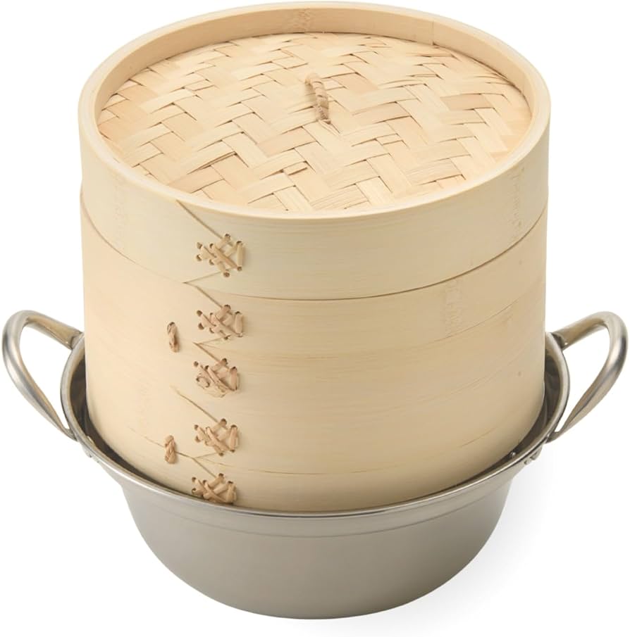 Amazon | ハイスト 竹セイロ 2段 IH鍋つき 業務用 せいろ蒸し器 (21cm2